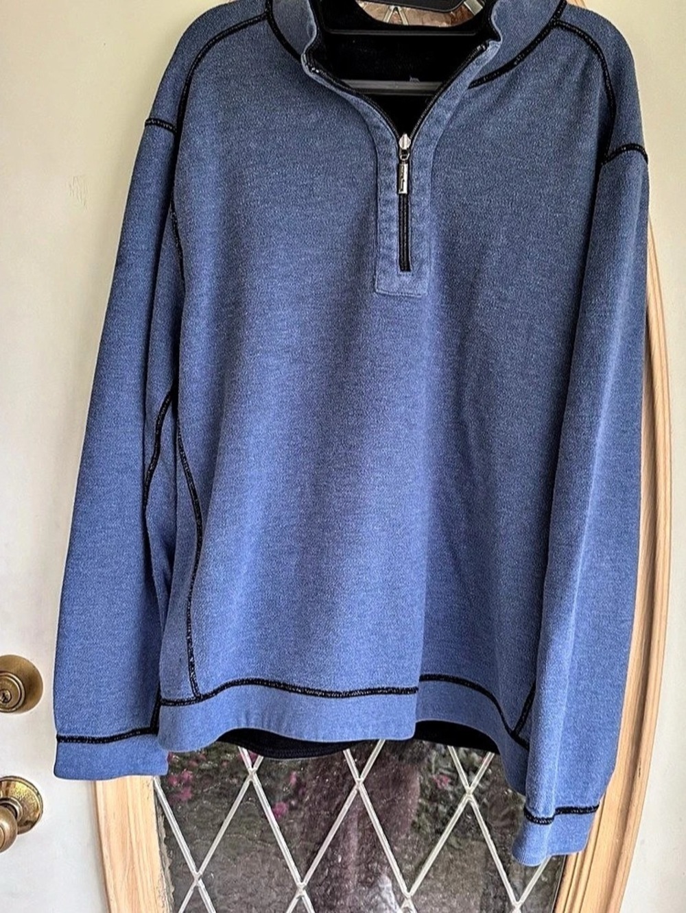 Tommy Bahama 1/4 Zip Blue Pullover Size L or XL